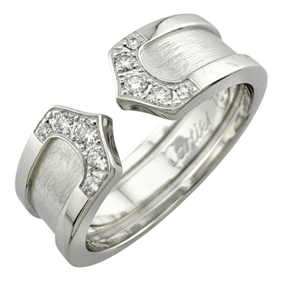 CARTIER 18k Silver Diamond 2C Ring - Picture 1 of 8